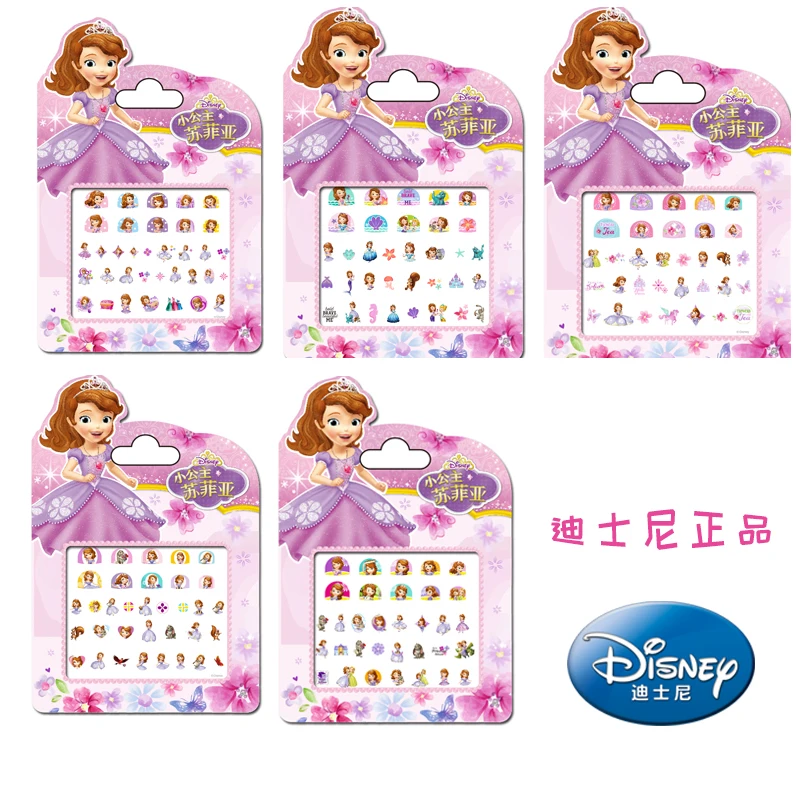 

Genuine 5 pcs Disney Sofia the First Princess Makeup Toy Nail Stickers Toy Disney Sofia Princess Girl Sticker Toys For Kids Gift