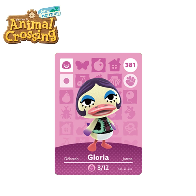 

381 Gloria Amiibo Animal Crossing Card Series 4 Animal Crossing New Horizons Amiibo Villagers Gloria Card