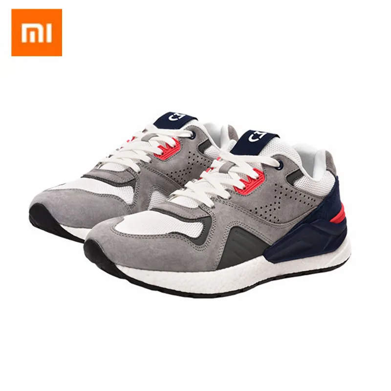 Gray blue White Новое поступление Xiaomi Mijia ретро кроссовки 3 3th мужские спортивные кроссовки из натуральной кожи прочные дышащие для спорта на открытом воздухе - Цвет: Gray blue White