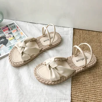 

Flat Shoes Female Slippers Low Butterfly-knot Luxury Slides Shose Women 2020 Summer Soft Designer Basic Rubber Fashion Sandals