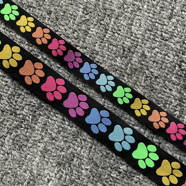 Paw Print Printed Grosgrain Ribbon, 7/8 inch