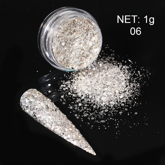 Glitter for Nails iridescent Mirror Nail Powder Polishing Chrome Pigments iridescent Dazzling Dust Nail Art Decorations