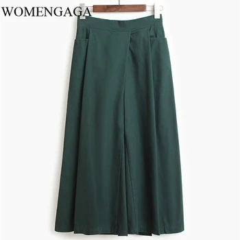 

Loose High Elastic Waist Pleated Split Long Wide Leg Trousers Loose Fit Pants Women Fashion Tide Spring Autumn 2020 87BL