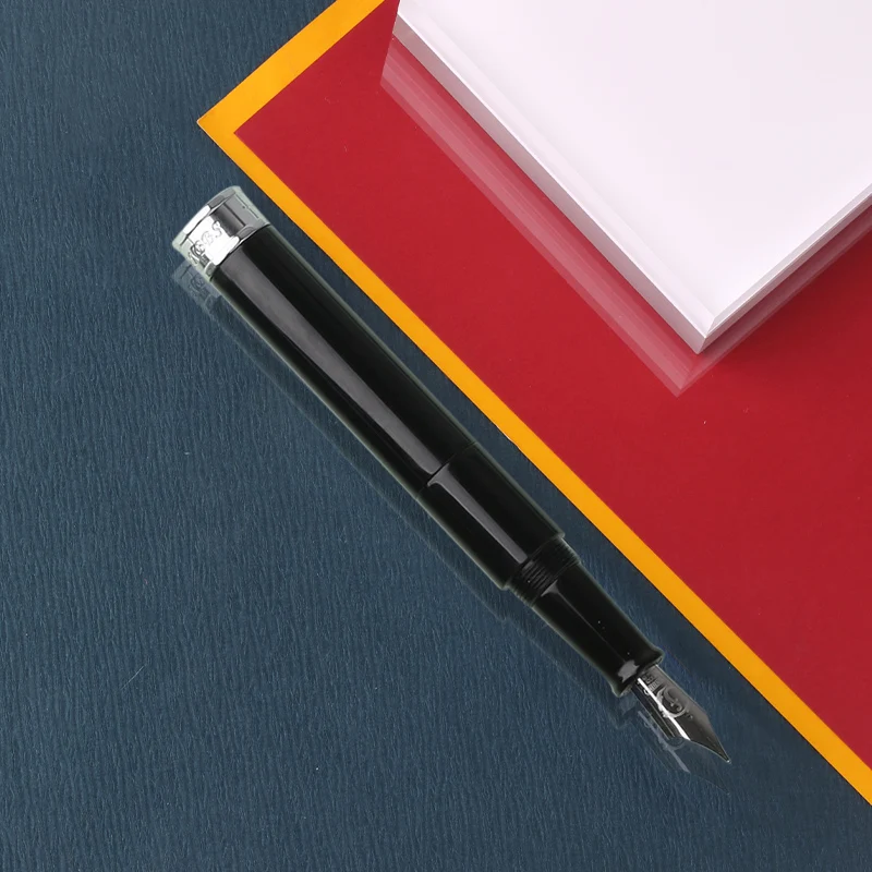 PENBBS 471 акриловая смола короткая черная перьевая ручка гладкая M/F 0,5 мм перьевая ручка ручки офисная практика принадлежности для письма подарки