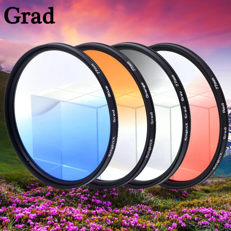 Фильтр объектива KnightX Grad для canon sony nikon 500d d5100 60d photo d70 фотография свет 200d 52 мм 55 мм 58 мм 67 мм 77 мм