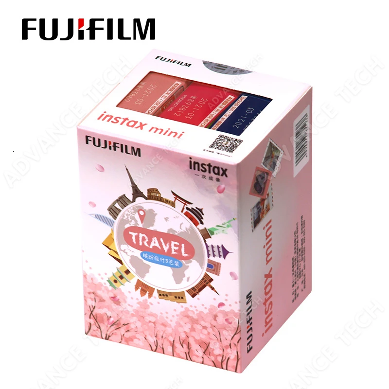 Дорожная 30 листов Fujifilm Instax mini 9 пленок белый край 3 дюйма для мгновенной камеры 7 8 25