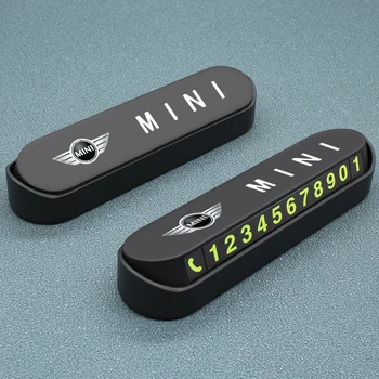 

Luminous Car Temporary Parking Card Sticker Auto Phone Number Card Plate For BMW MINI Cooper One S R50 R53 R56 R60 Accessories