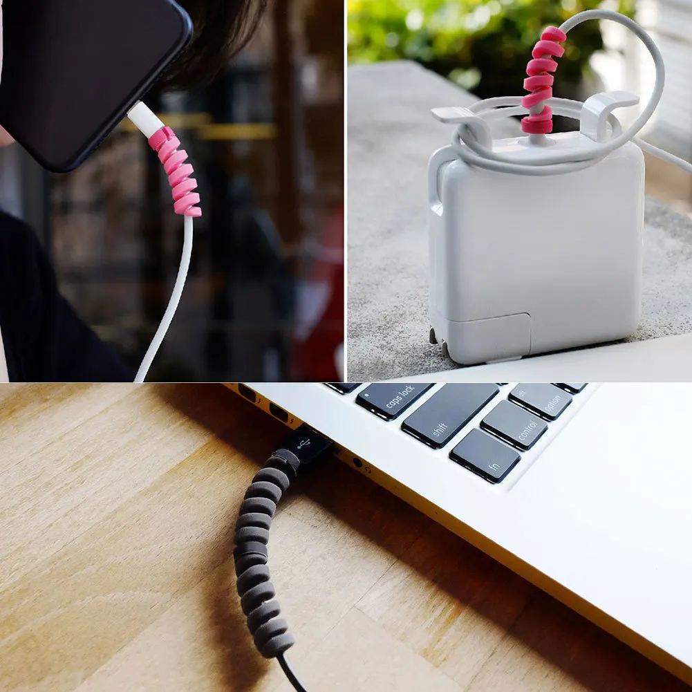 10pcs Charging Cable Protector Saver Cover For Apple iPhone USB Charger Cable Cord Adorable Protective Sleeve For Phones Cable