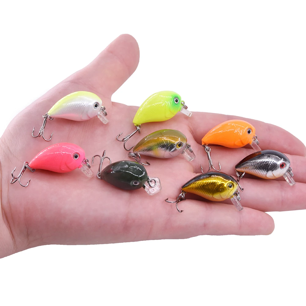 MAKEBASS 8 шт./лот мини приманки для рыбалки набор Topwater микро жесткие рыболовные