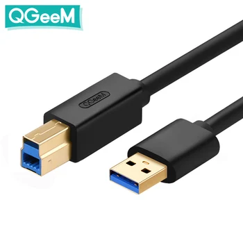 

QGeeM supper Speed USB 3.0 Printer Cable usb 3.0 am to bm cable USB3.0 Cable Extension Printer Wire Cable For HP Printer