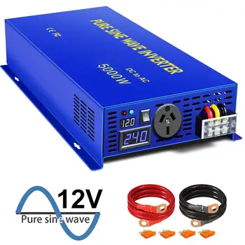 

New 5000w Pure Sine Wave Power Inverter Customizable 12V 220V DC to AC Off-grid System Car Battery Home Use Solar Inverters