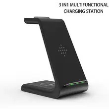 3 In1 Беспроводной Зарядное устройство для IPhone 11/Xs AirPods Apple Watch 23 Беспроводной Подставка для зарядки док-станции для наручных часов IWatch, IPhone 11Pro/Xr/Xs Max