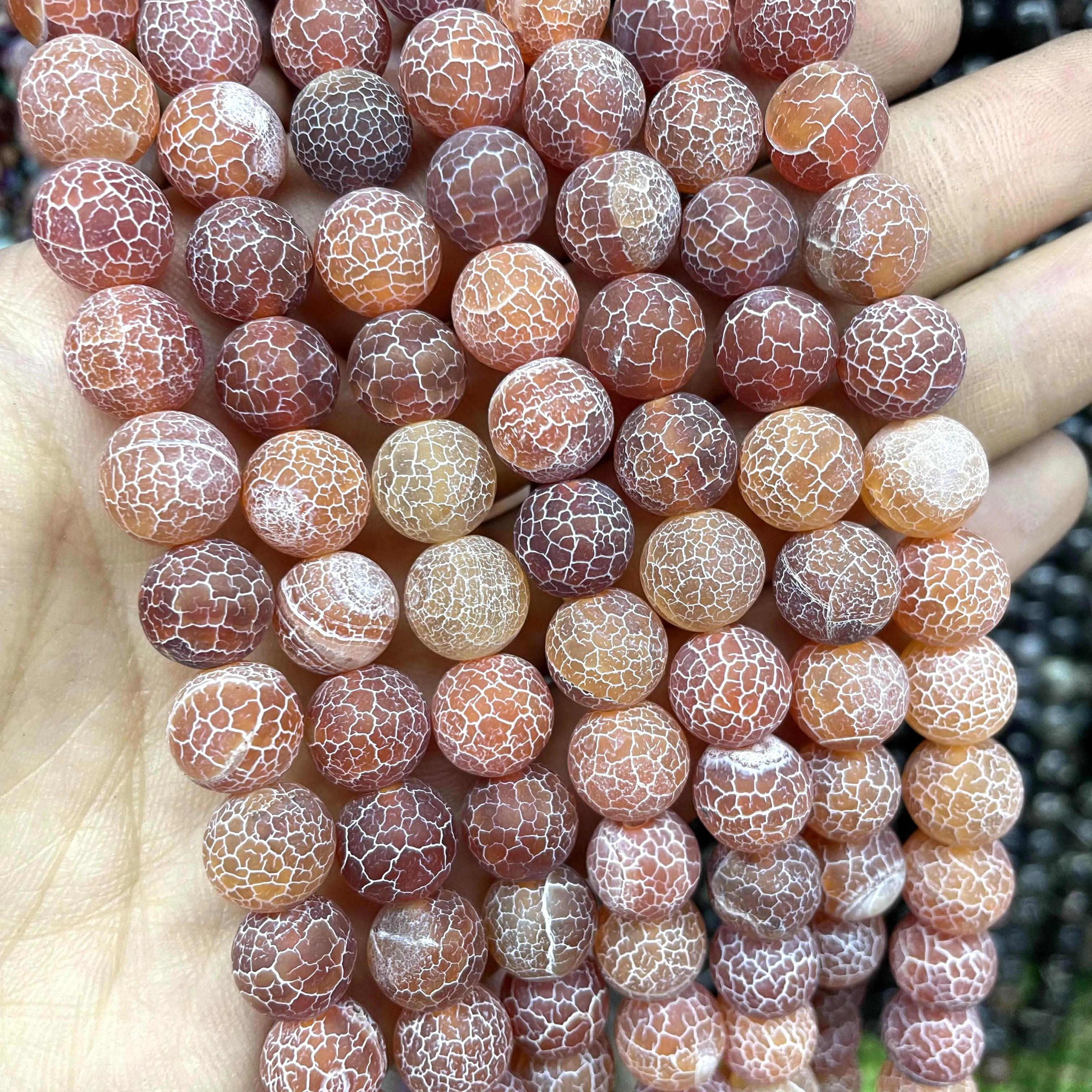 4 6 8 10 MM Natural Colorful Agates Round Loose Stone Beads For Jewelry Making Charm Diy Bracelet Necklace Earrings Material
