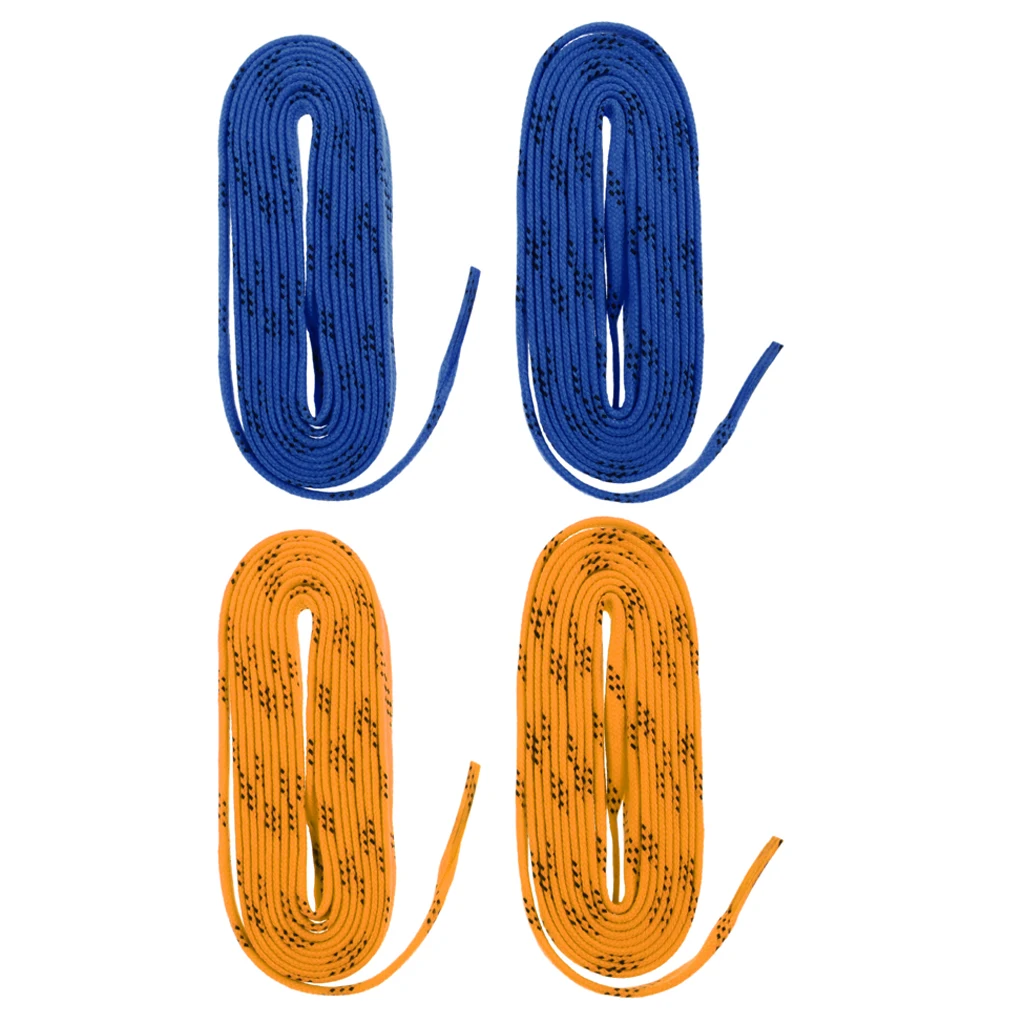 2 Pairs Ice Hockey Skate Flat Shoes Laces Shoelaces Spare Accessories Strap