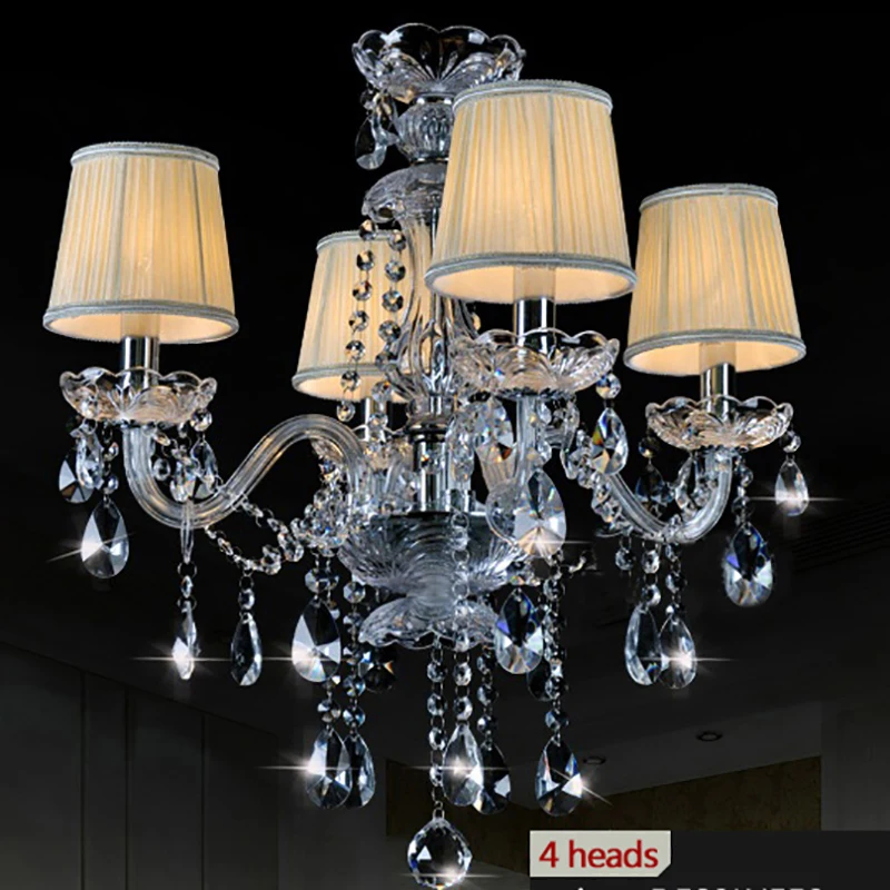 K9 прозрачная Хрустальная люстра с абажуром lustre cristal para sala jantar современные