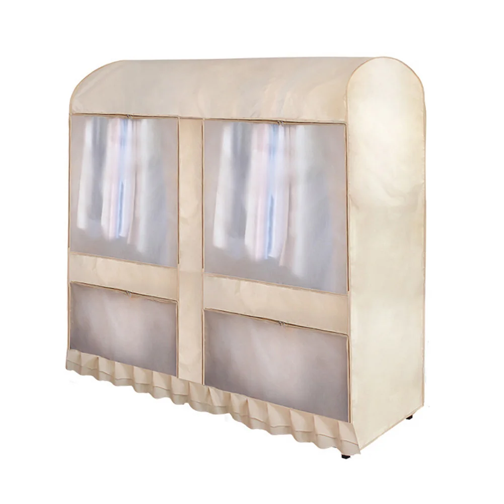 beige 157cmx146cm Шкаф для одежды, пылезащитный чехол, влагонепроницаемый подвесной чехол для одежды, сумка для костюма TP899 - Цвет: beige 157cmx146cm