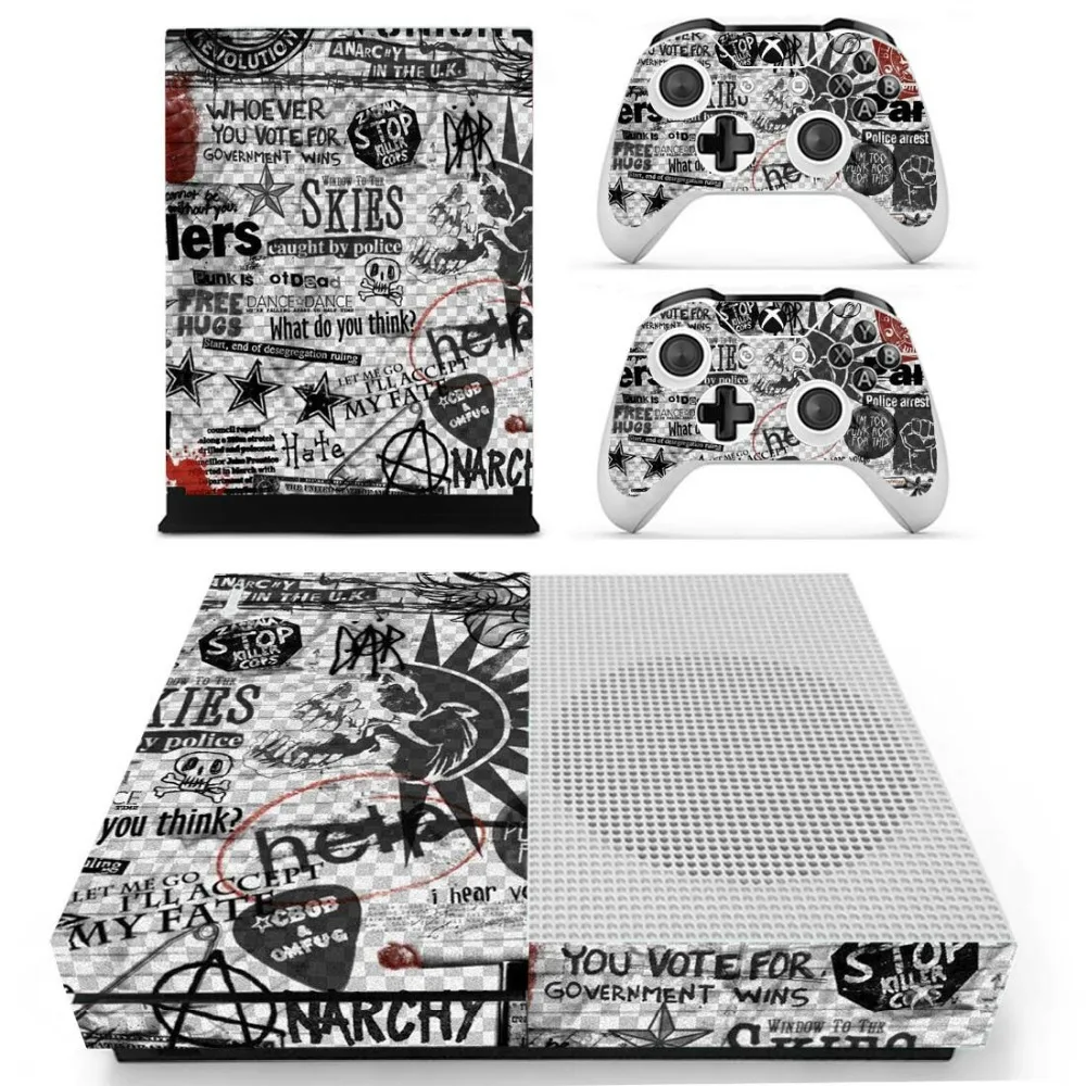 Полное покрытие кожи стикер наклейка протектор для Xbox One S консоль и контроллеры для Xbox One тонкая кожа стикер s винил