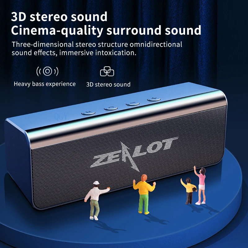 ZEALOT S31 Modern Stylish Soundbar Portable Bluetooth Speaker Home Stereo 3D Wireless Subwoofer Support AUX USB TF | Электроника
