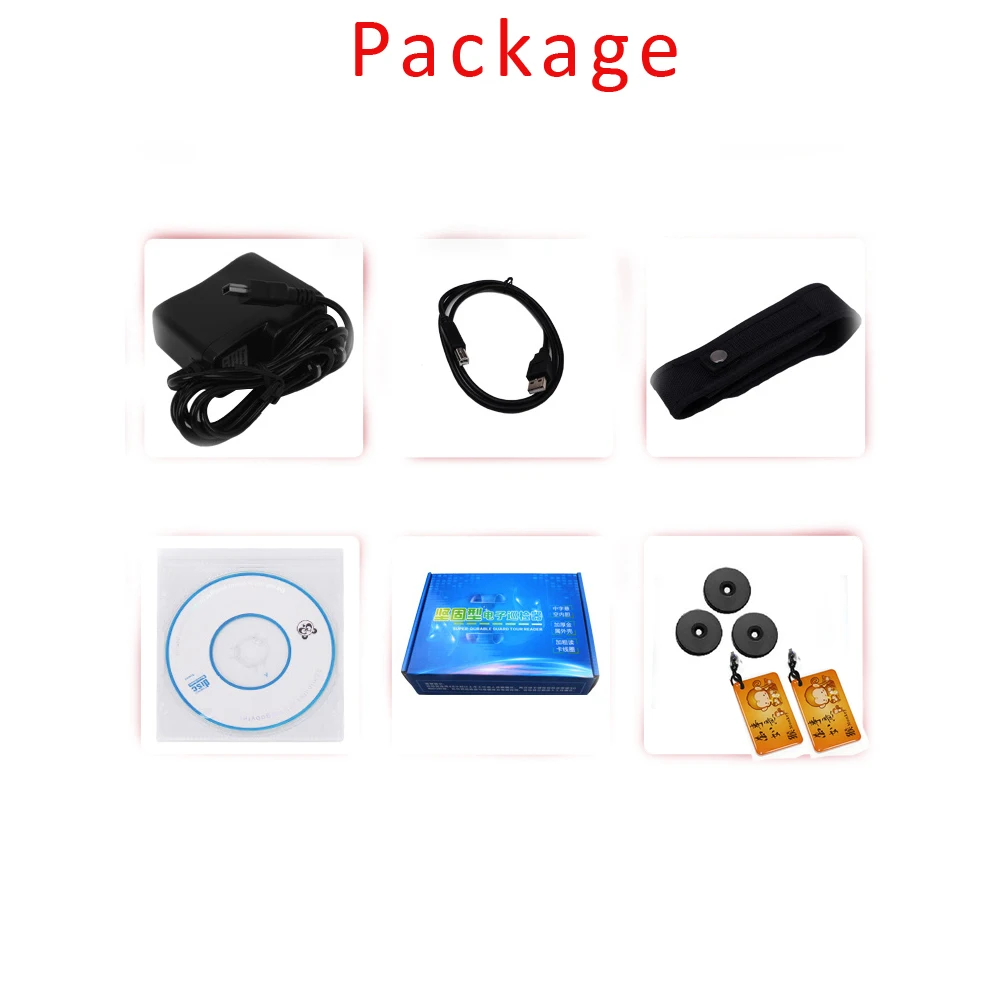 RFID Guard Tour Patrol System 125KHZ Patrol Recorder+10pcs point +2 Staff RFID Tags gps patrol recorder