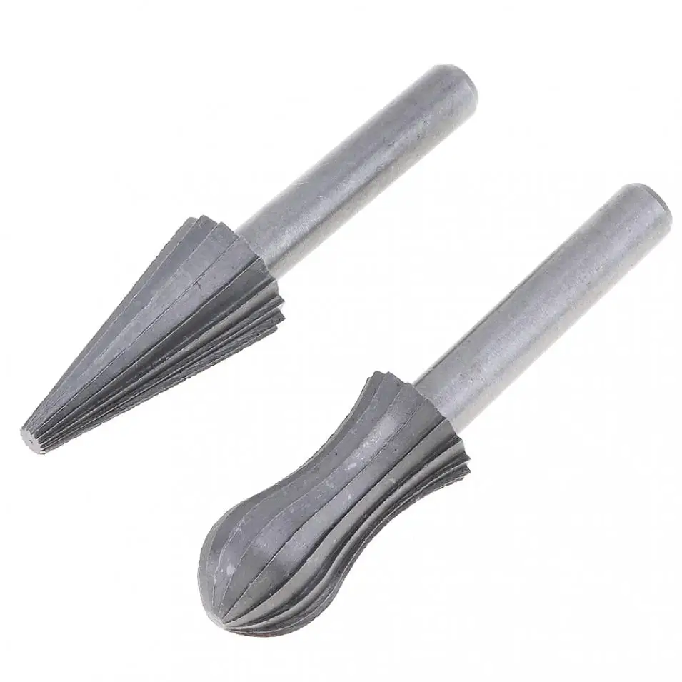 6mm Rotary File Burr Cutter 1//4 Shank Engraving Grinding Drill Bit for Rasping or Filing Wood or Soft Metal Plastic Wood 11Pcs Tungsten Steel Rotary File Cutter