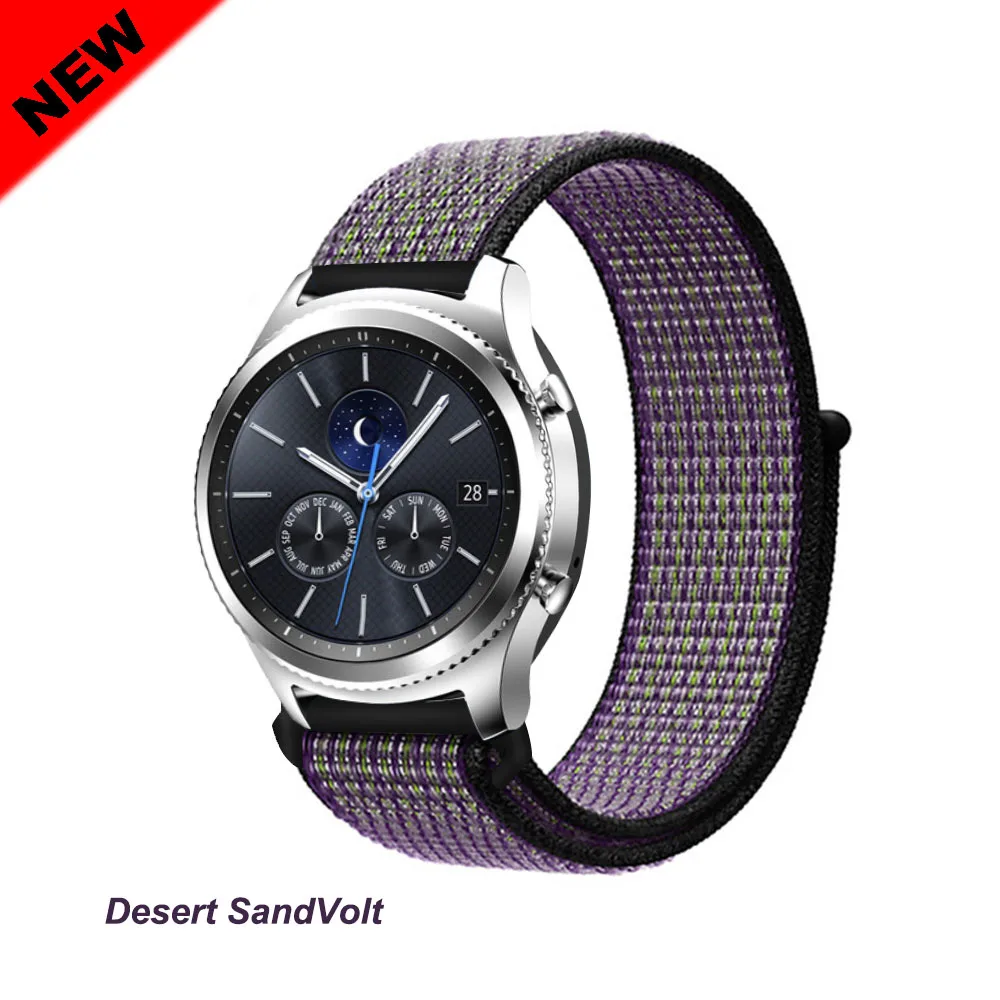 Galaxy watch band для samsung galaxy watch 46 мм 42 мм active 2 gear s3/huawei watch gt 2 ремешок 20 22 мм спортивный нейлоновый ремешок - Цвет ремешка: SandVolt 49