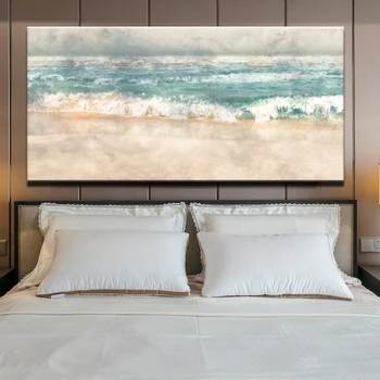 

Modern Abstract Beach Surf Landscape Canvas Painting Posters and Prints Wall Art Picture for Living Room Home Decor Cuadros