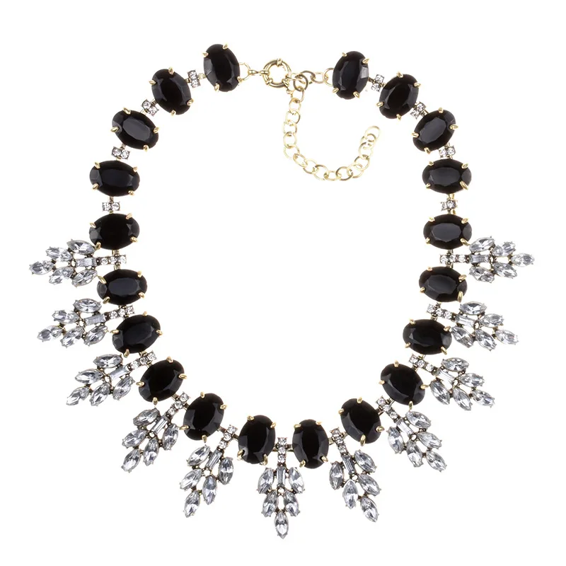 Amazon Hot Selling Necklace Cross Border Accessories New Products Europe And America Fashion Retro Crystal Leaf Pendant
