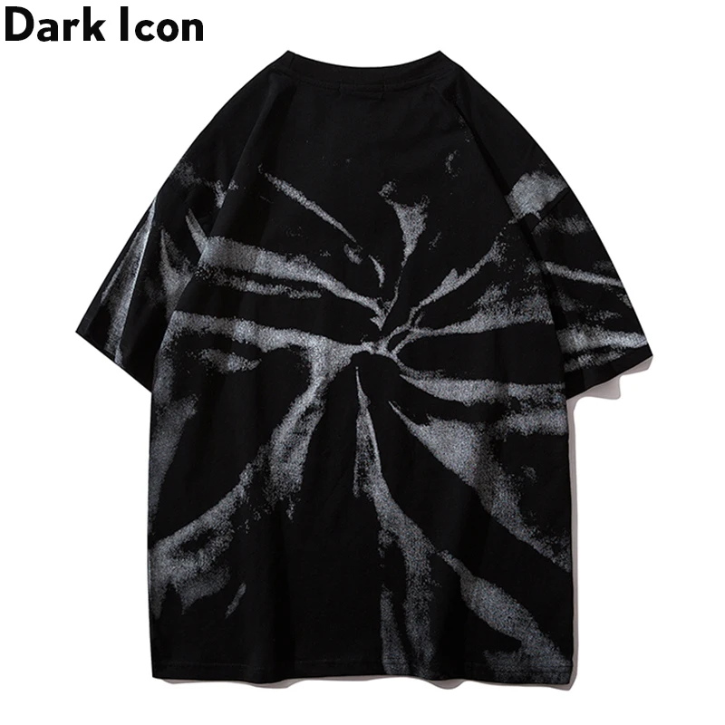 Черная футболка с принтом пейсли Dark Icon в стиле хип хоп для мужчин и женщин летняя
