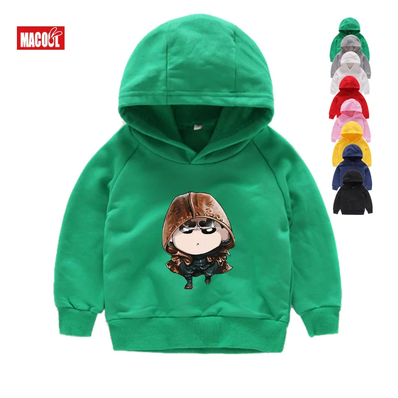 Детские толстовки с капюшоном магазин с фабрики Crayon Shin Chan милый Аниме толстовки для мальчиков/девочек повседневные забавные мужские футболки можно настроить