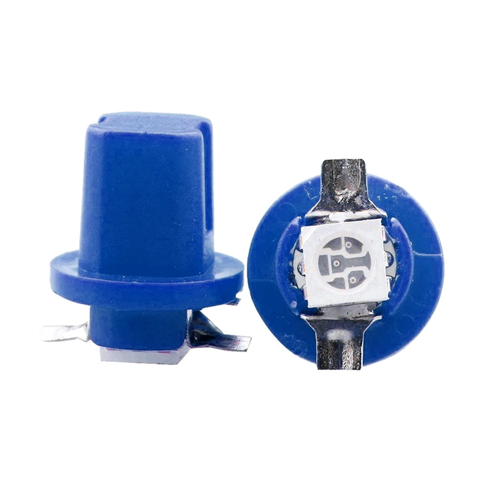 T5 B8.5D 5050 1SMD LED Dashboard Dash Gauge Instrument Lights Bulbs Blue White Yellow Car Tuning Universal Creative 10x car interior trim car meters holder car dashboard light bulbs