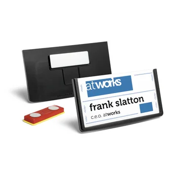 

Badge frame with magnetic mount 40x75mm Black