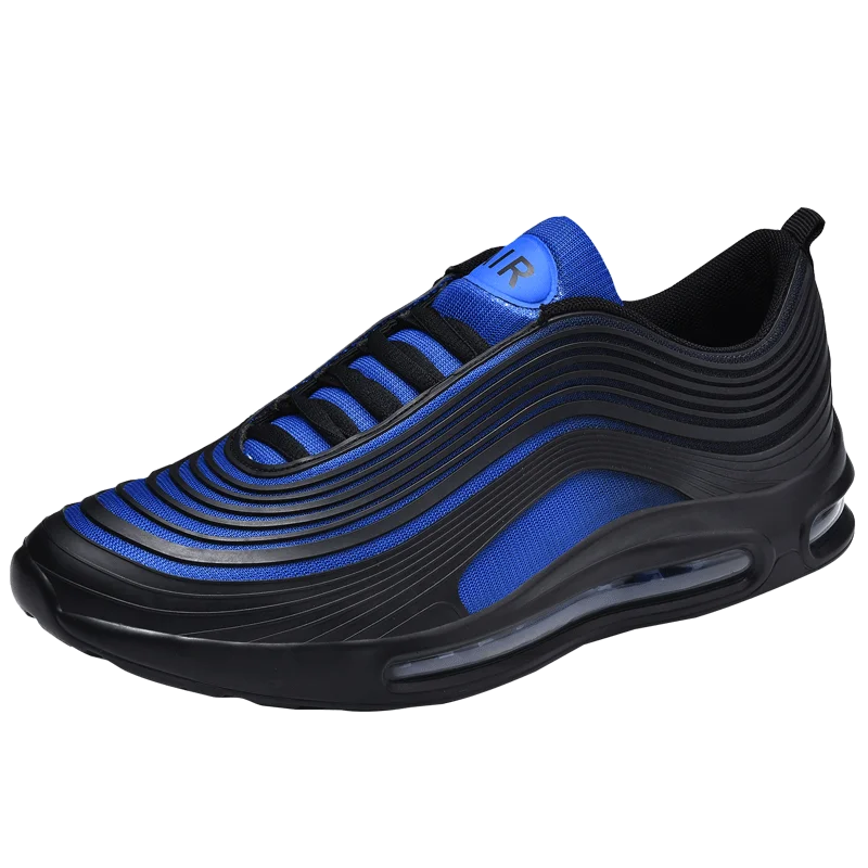 black blue Классическая мужская спортивная обувь, дышащая подошва, 9 цветов, модная прогулочная обувь, размер 39-46 - Цвет: black blue