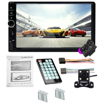 

7018B Universal Car Multi-Function Player Car Radio Recorder Contact Screen Car Audio Rearview Mirror Bluetooth Multimedia Playe