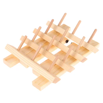 

12 Spools Wooden Shelf Bobbin Holder Sewing Thread Stand Rack Organizer Wall Mount Cone Embroidery Sewing Storage Rack Holder