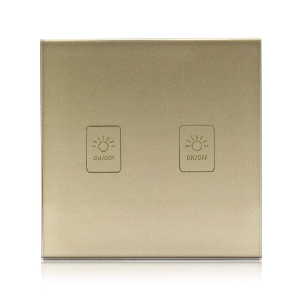 Gold 2 Channel Tuya WiFi Smart Touch Switch 300 Вт/панель управления каналом приложение Smart Life Совместимо с Amazon Alexa и Google Home control - Цвет: Gold 2 Channel