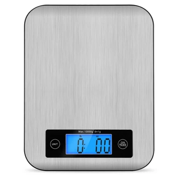 

Digital Kitchen Food Scales, Scale Multifunction Stainless Steel Accuracy with LCD Display with Tare Function for Baking 22 Lb 1