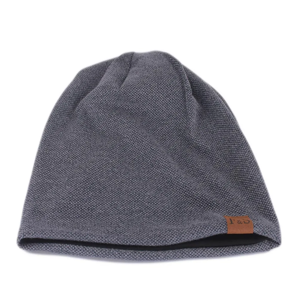 Neue Mode Hut für Männer und Frauen Herbst gestrickt einfarbige Schädel Mützen Frühling lässig weichen Turban Winter Gorras Unisex Hut – Detail 5