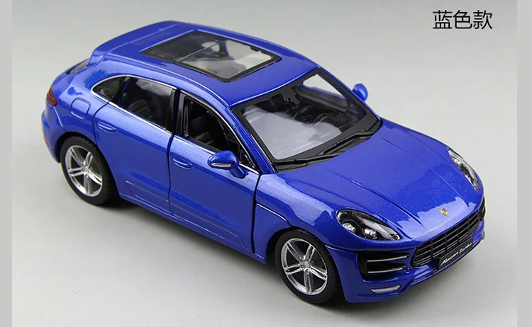1:24 Металл Porsche Macan SUV спортивный автомобиль сплав модель литья под давлением Коллекция игрушек с рулевым колесом управление переднее колесо моделирование