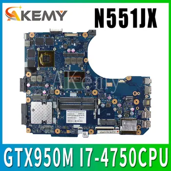 

N551JX Motherboard GTX950M/2G I7-4750CPU N551JK Mainboard for ASUS N551J G551J N551JX G551JX N551JK laptop Motherboard Test