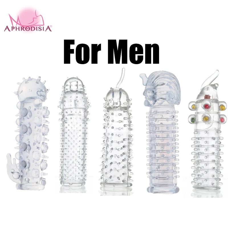 6 моделей задержки кристалл пенис рукав текстурированный удлинитель