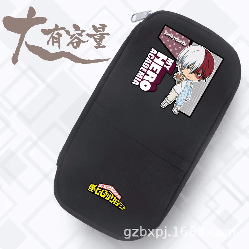 

Boku No My Hero Academia Bakugou Shoto Izuku Cosplay Print Pencil Pen Case Large Capacity Zipper Bag Stationery Gift Student
