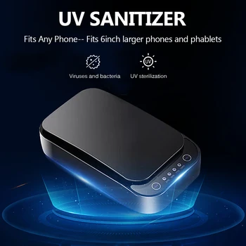 

DS04 Multifunction UV Sterilizer Box UV Light Disinfection Sanitizer w/ Wireless Phone Charger Aroma Diffuser for Mask Jewellery