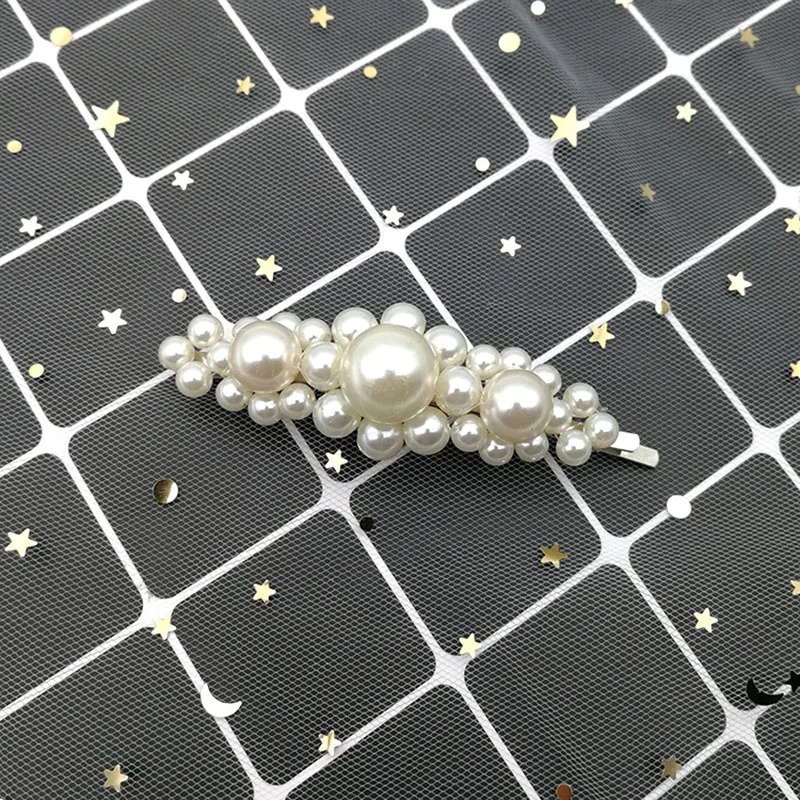 1PC Korean Fashion Pearl Hair Clips for Women Girls Elegant Snap Barrettes Hairpins Hairgrips Hair Accessories Styling Tools - Цвет: 4