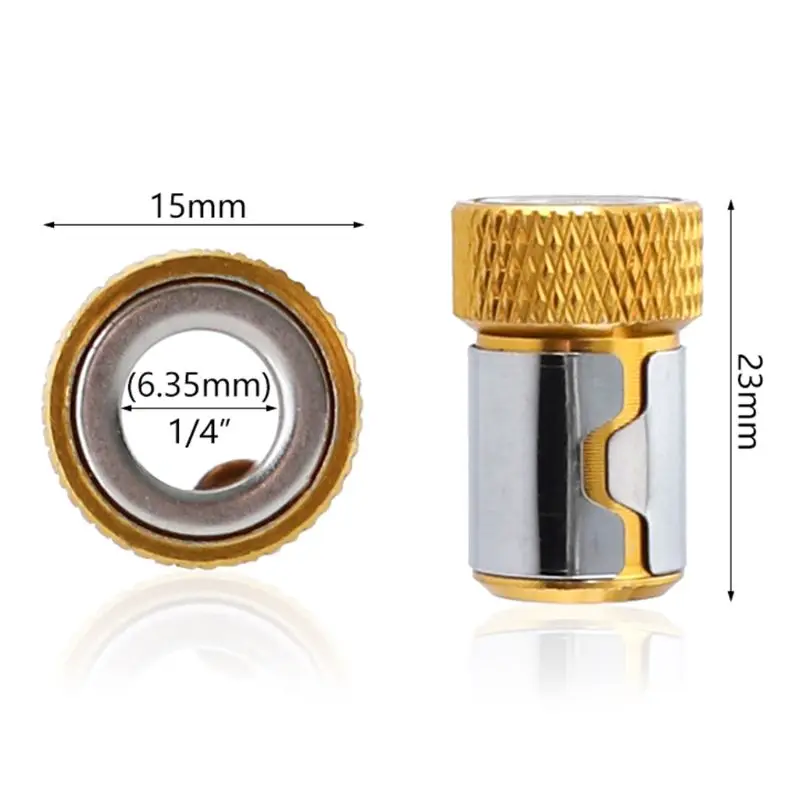 Screwdriver Magnetic Ring 1/4" 6.35mm Metal Strong Magnetizer Screw For Electric Phillips Screwdriver Bits