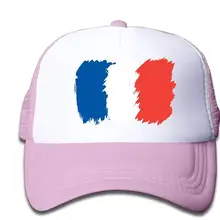 Детская бейсболка для дальнобойщика с флагом Франции, регулируемая сетчатая шапка для мальчиков и девочек