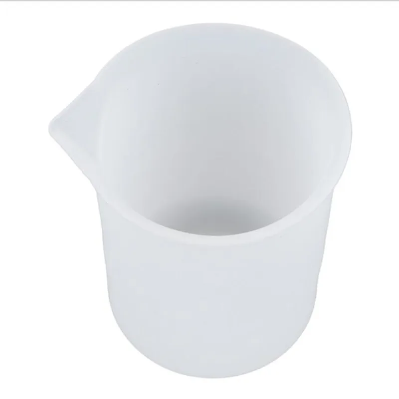 Silicone Transparent Cup Scale Crystal Glue Measuring Cup Reusable Measuring Tools For DIY Baking Kitchen Accessories 100ml