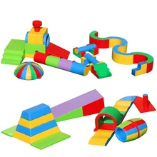 

YLWCNN Early Education Kids Soft Playground Structure Combination Indoor Play Set PU Soft Climbing Game