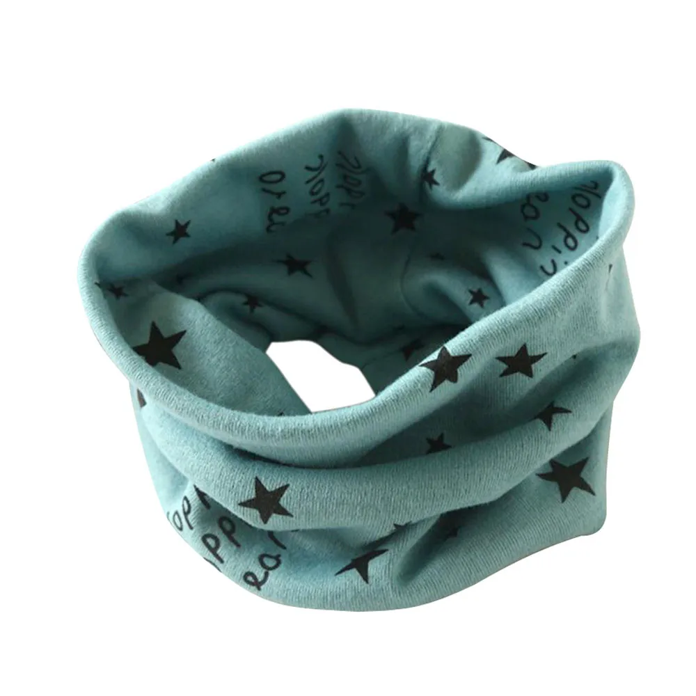 

New trendy boy girl Autumn Winter Collar Baby Scarf Cotton O Ring Neck Scarves lucky star print for child scarf #P5