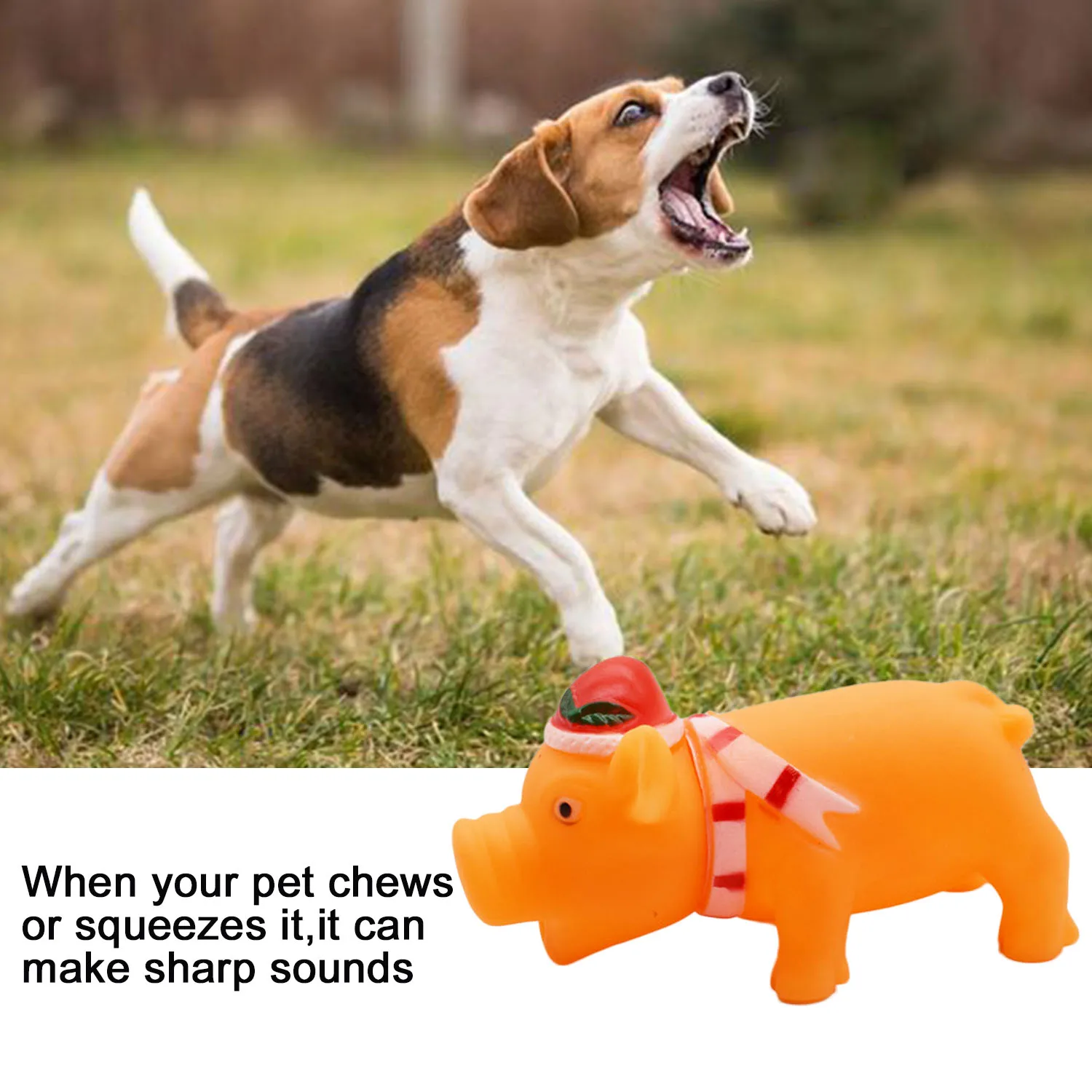 Behogar Милая мультяшная Рождественская резиновая свинка Squeaky Toy Puppy Dog игрушки-Жвачки для детей питомцы собаки на день рождения рождественские подарки