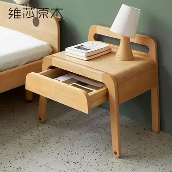 

Japanese-style Solid Wood Children's Bedside Table Nordic Beech Simple Economy Storage Locker Bedroom Furniture